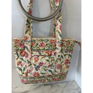 vintage Vera Bradley tote bag in the retired 1998 "Perennials" pattern.
